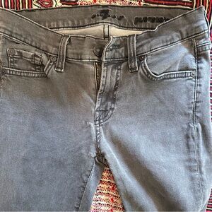 7 For All Mankind Gray Skinny Jeans with Soft Texture